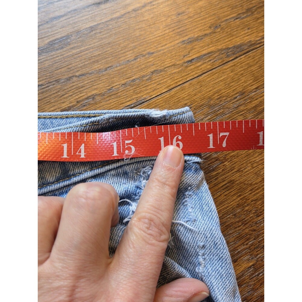 Abercrombie & Fitch 90s Straight Jeans 32x27 Ultra High Rise Curve Love Distress - Picture 9 of 10